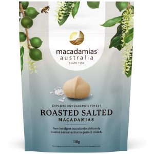 Macadamias Australia Dry Roast. Salted 110g 8/ctn