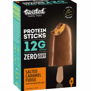 Twisted Protein Sticks - Salted Caramel Fudge (4 x 115ml) x 6